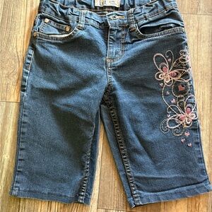 Y2K Embroidered Denim Shorts for Kids